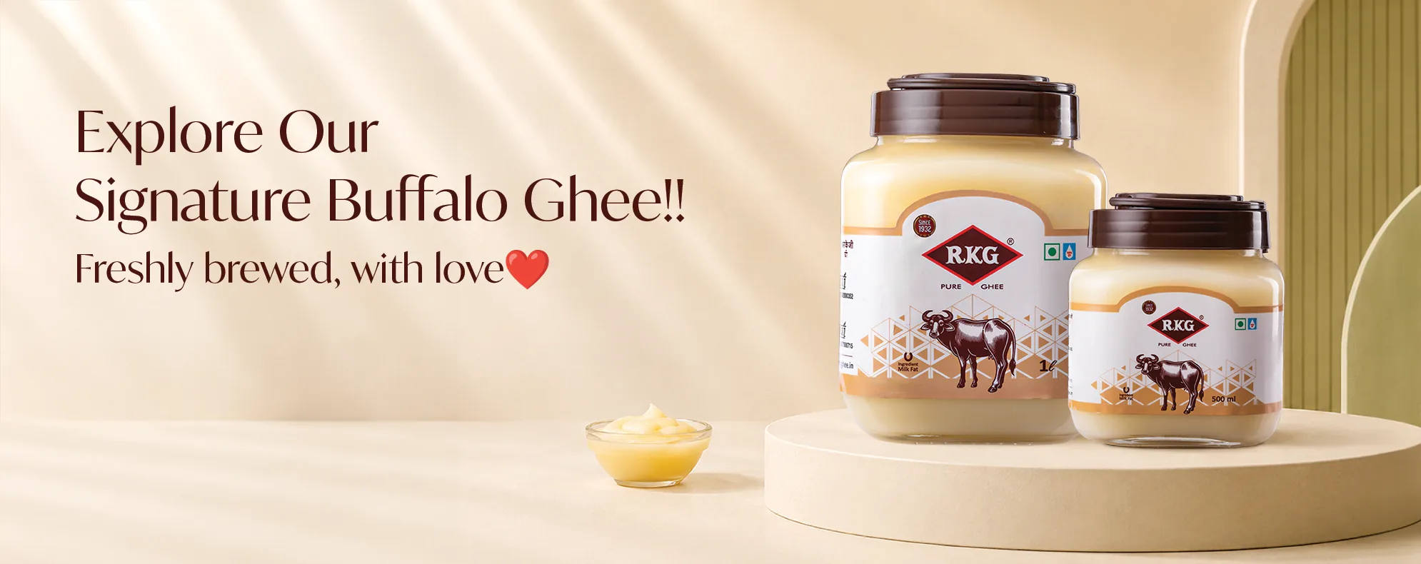 Explore Our Signature Buffalo Ghee - freshly brewed with love