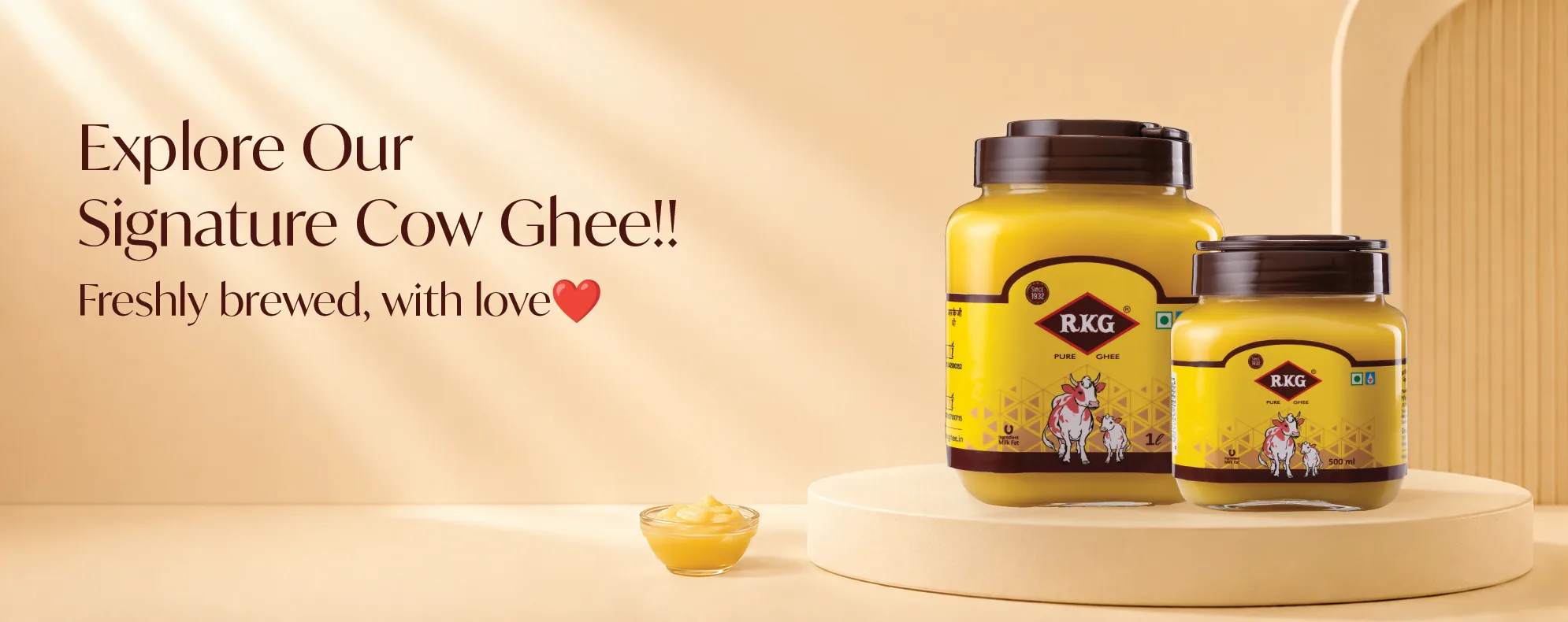 Explore Our Signature Cow Ghee - freshly brewed with love